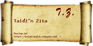 Talán Zita névjegykártya